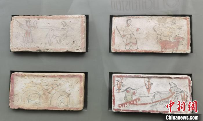 圖為嘉峪關(guān)長城博物館館藏文物魏晉墓彩繪畫像磚中豐富多彩的古代農(nóng)牧業(yè)生產(chǎn)活動(dòng)。(資料圖) 丁思 攝